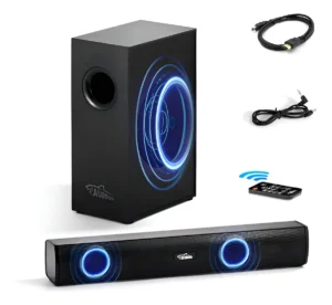 Barra De Sonido Con Subwoofer 120W Home Theater 2.1 Bluetooth HDMI